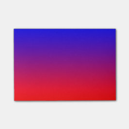 Notas Post-it® Azul simple al rojo