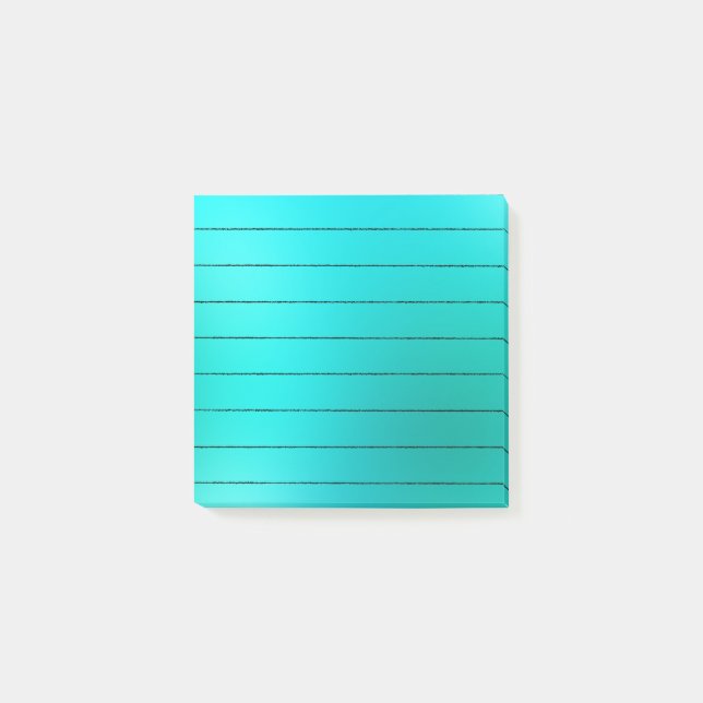 Notas Post-it® Azul Verde azulado brillante (Anverso)