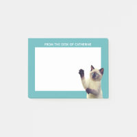 Azul Verde azulado gatito siamés personalizado