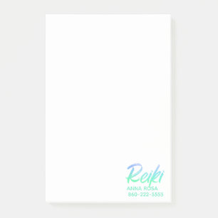 Notas Post-it® Azulverde iridiscente y turquesa Reiki del *~*