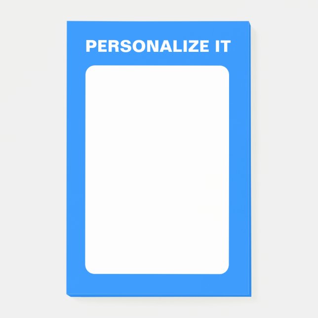Notas Post-it® Azure Modern Personalized Versatile (Anverso)
