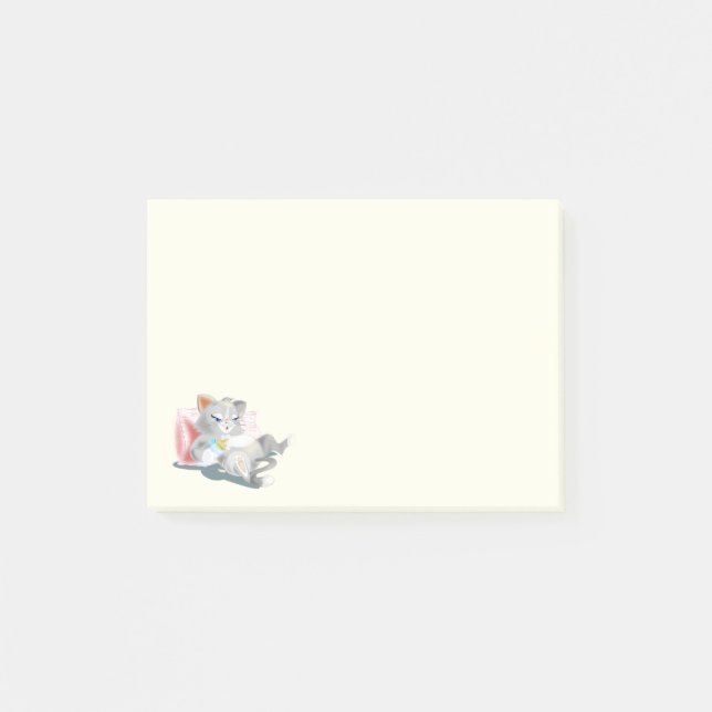 Notas Post-it® Baby Cat Funny Post escribe (Anverso)