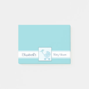 Notas Post-it® Baby Shower Baby and Mommy Bluebirds