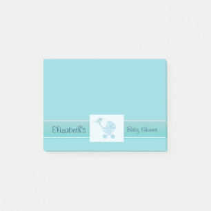 Notas Post-it® Baby Shower Baby and Mommy Bluebirds