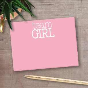 Notas Post-it® Baby Shower de revelación de género - Chica rosa