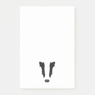 Notas Post-it® Badger Face Silhouette