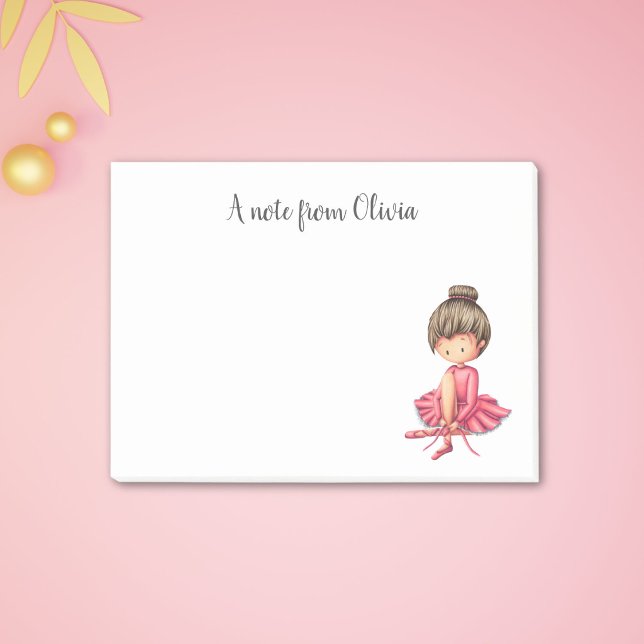 Notas Post-it® Bailarina de ballet rosa linda (Subido por el creador)