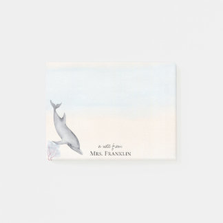 Notas Post-it® Bajo el delfín marino personalizado 2