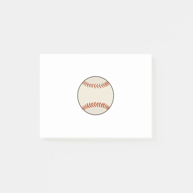 Notas Post-it® Bala de béisbol (Anverso)