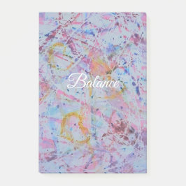 Notas Post-it® "Balance" Abstract Watercolor & Wax Resistance