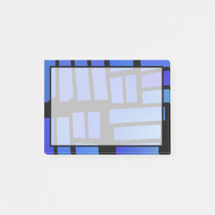 Notas Post-it® Baldosas rectangulares azules