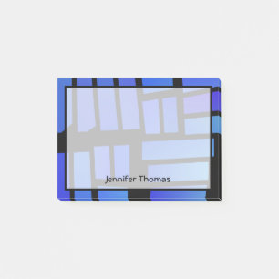 Notas Post-it® Baldosas rectangulares azules personalizadas