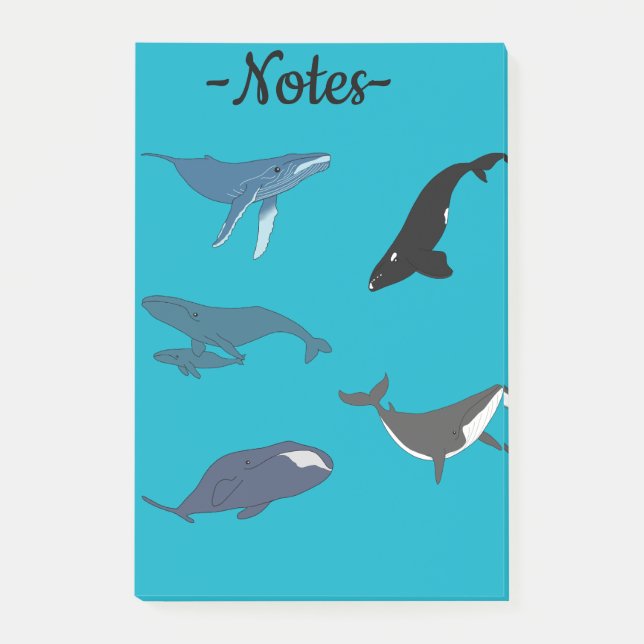 Notas Post-it® Ballena (Anverso)