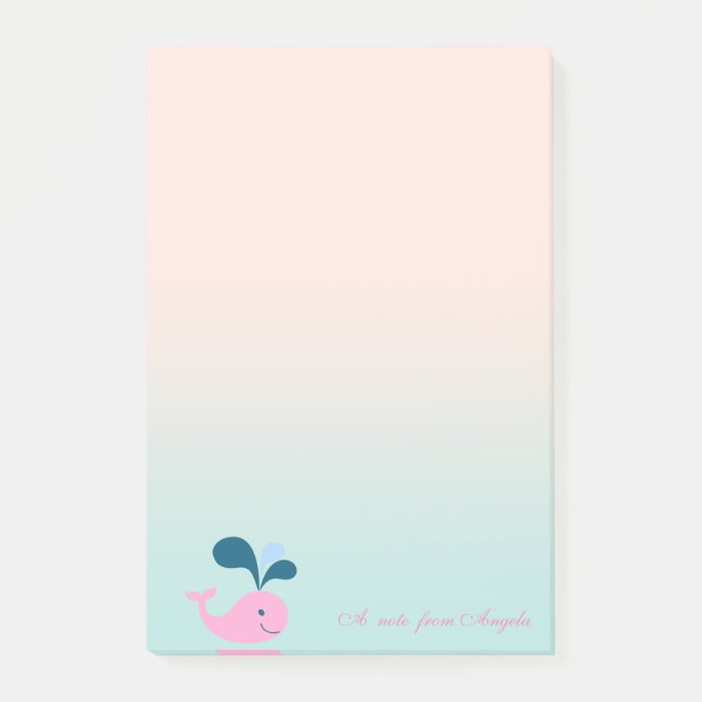 Notas Post-it® Ballena Adorable Cute Baby (Anverso)