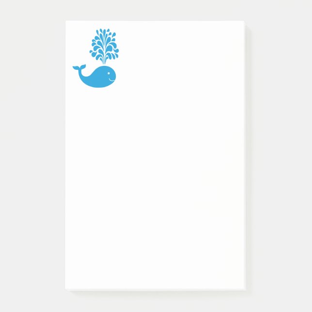 Notas Post-it® Ballena divertida (Anverso)