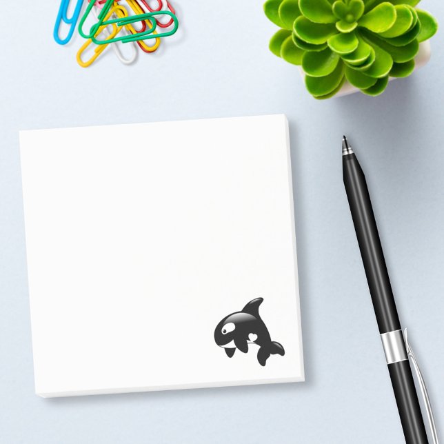 Notas Post-it® Ballena orca en blanco (Subido por el creador)