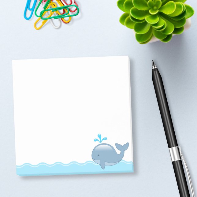 Notas Post-it® Ballena Personalizado Cute Chubby (Subido por el creador)