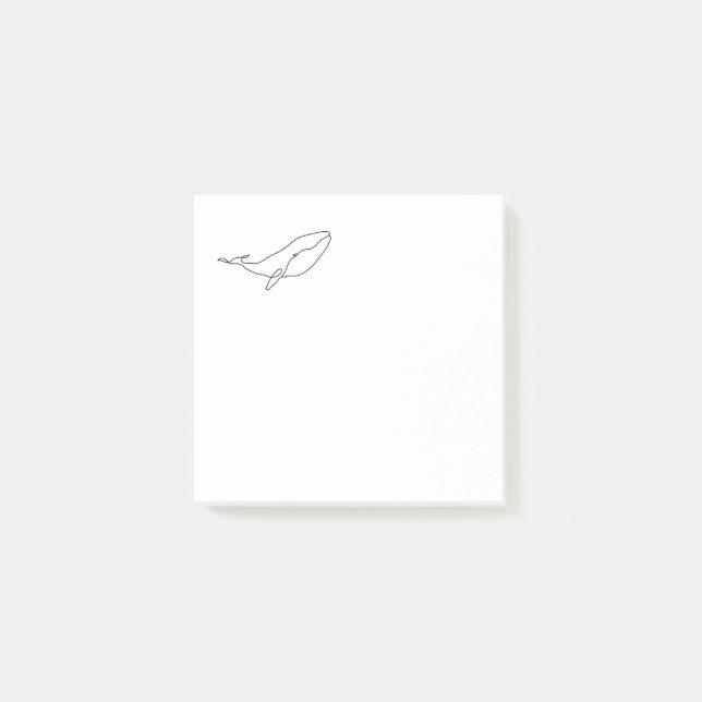 Notas Post-it® Ballenas , ilustracion de arte de línea (Anverso)