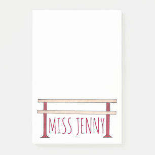 Notas Post-it® Ballet Ballerina Dance Class Studio Teacher Barre