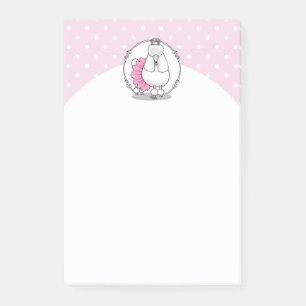 Notas Post-it® Ballet divertido Ballerina Princesa Poodle Perro (