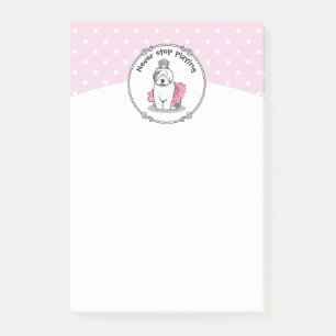 Notas Post-it® Ballet lindo Princesa Pastor Inglés Viejo Gris 1