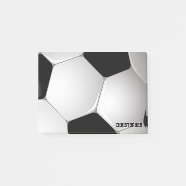 Notas Post-it® Balón de fútbol adaptable del fútbol (Anverso)