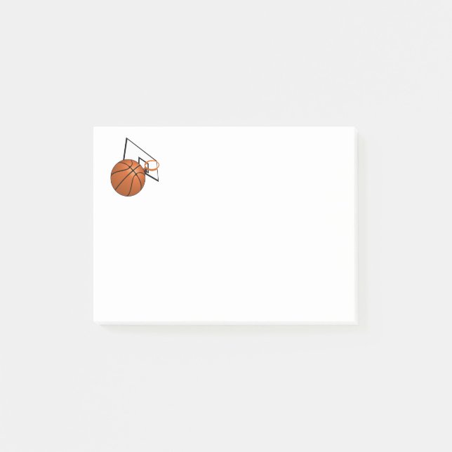 Notas Post-it® Baloncesto y Hoop (Anverso)