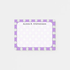 Notas Post-it® Balones de voleibol Monogram Lavanda Púrpura
