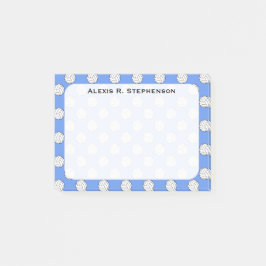 Notas Post-it® Balones de voleibol Monograma Azul Aciano