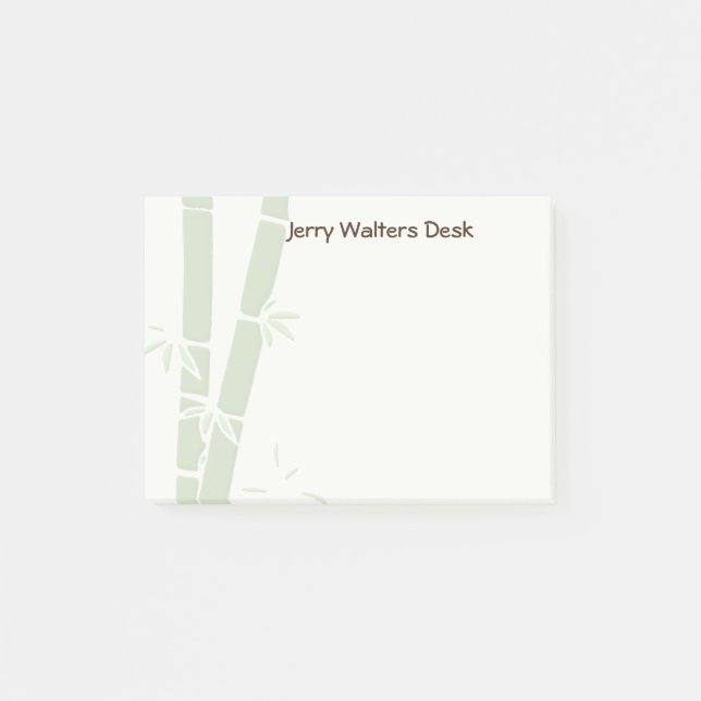 Notas Post-it® Bamboo Personalizado Post It Note Pad (Anverso)