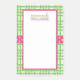 Notas Post-it® Bamboo y Grosgrain Notepad personalizado post-it