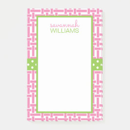 Notas Post-it® Bamboo y Grosgrain Notepad personalizado post-it