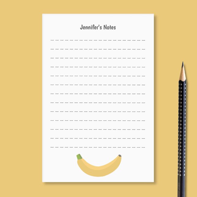 Notas Post-it® Banana y líneas (Banana and lines post-it notes)