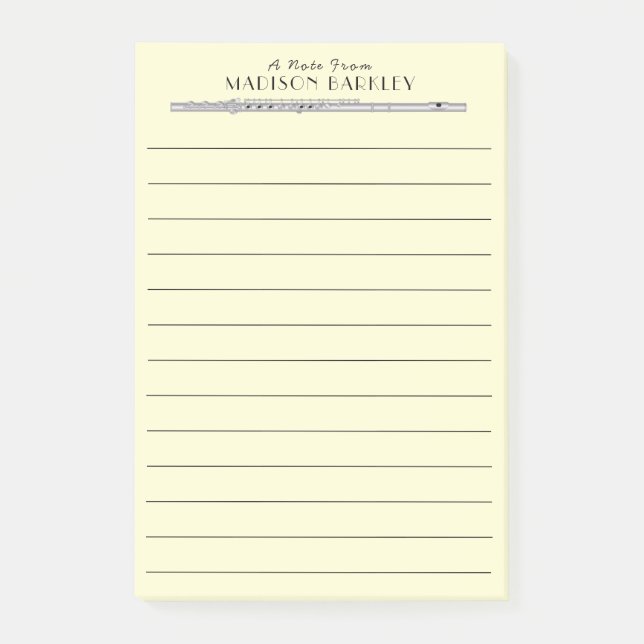 Notas Post-it® Banda de profesores de música flautista (Anverso)