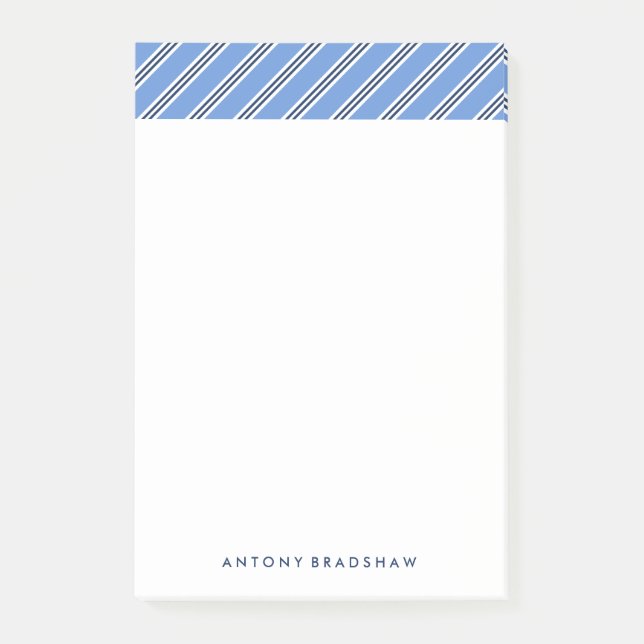 Notas Post-it® Bandas azules clásicas (Anverso)