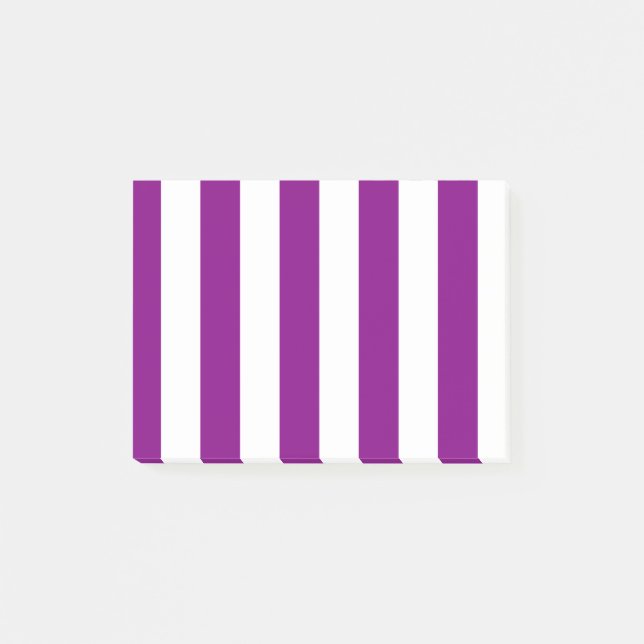 Notas Post-it® Bandas - Blanco y Púrpura (Anverso)