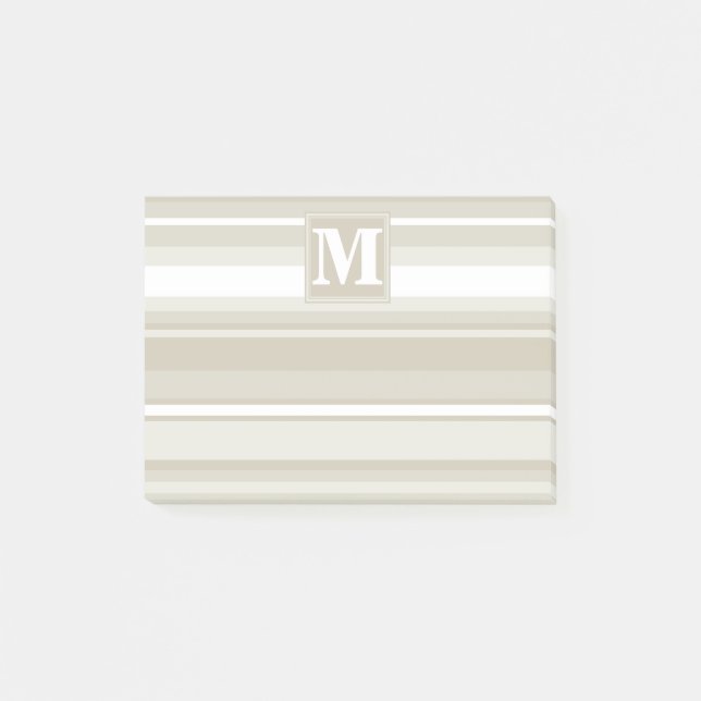 Notas Post-it® Bandas de arenisca monogramo (Anverso)