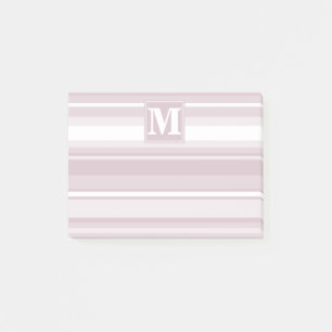 Notas Post-it® Bandas de cuarzo rosa monograma