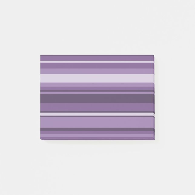 Notas Post-it® Bandas de lavanda (Anverso)