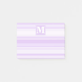 Notas Post-it® Bandas de lilac monogramo