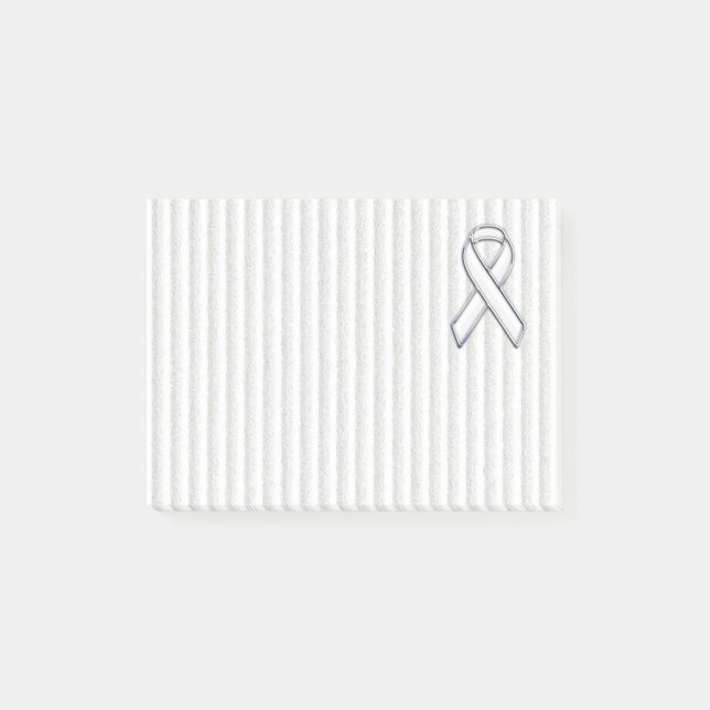 Notas Post-it® Bandas de sensibilización de la cinta blanca (Anverso)