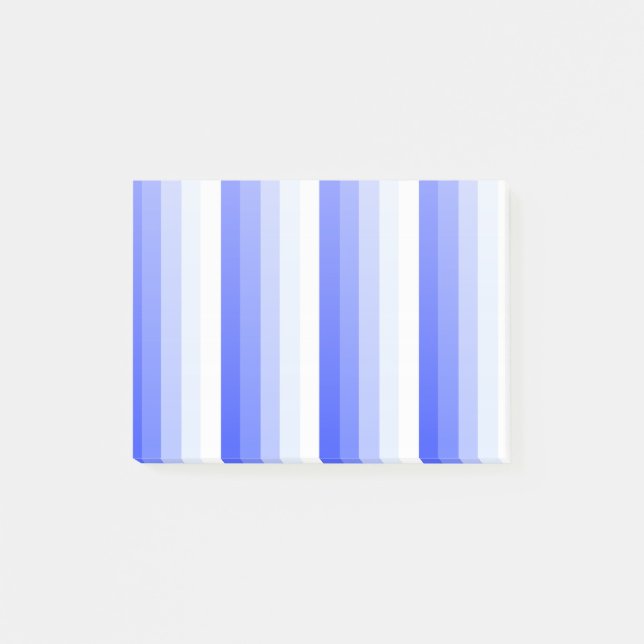 Notas Post-it® Bandas de sombra azules reales (Anverso)