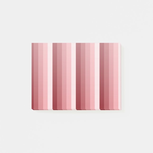 Notas Post-it® Bandas de sombra rojas (Anverso)