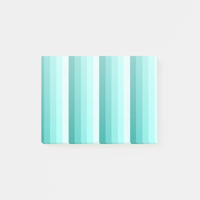 Notas Post-it® Bandas de sombra turquesa (Anverso)