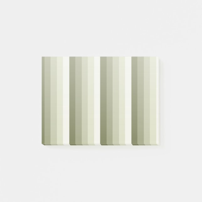 Notas Post-it® Bandas de sombra verde oliva (Anverso)