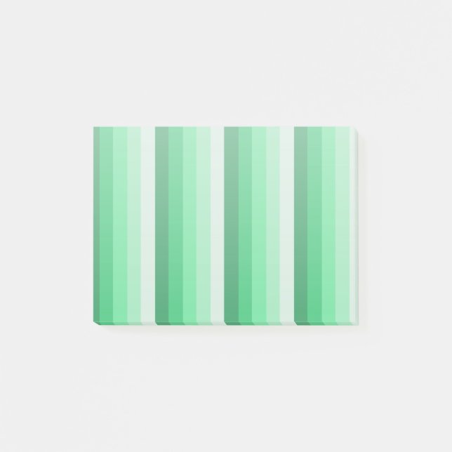 Notas Post-it® Bandas de sombra verdes (Anverso)