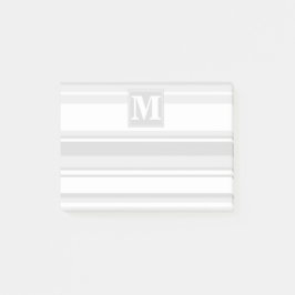 Notas Post-it® Bandas grises claras monográficas