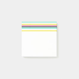 Notas Post-it® Bandas horizontales coloreadas