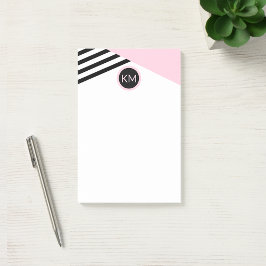 Notas Post-it® Bandas monográficas de Moda retro y bloque de colo