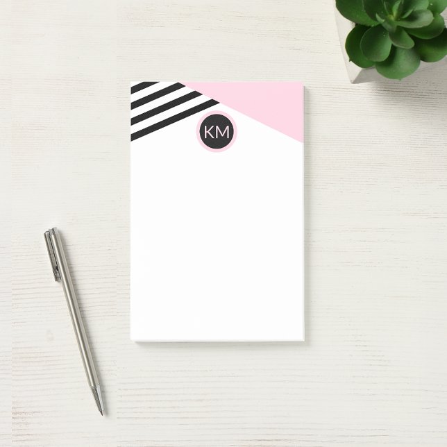 Notas Post-it® Bandas monográficas de Moda retro y bloque de colo (Subido por el creador)